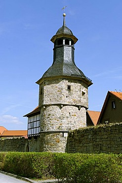 Hexenturm tower of the witches, town wall, Themar, Thuringia, Germany, Europe