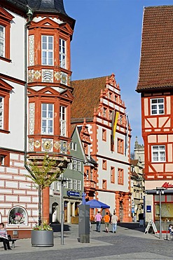 Market square, Coburg, Upper Franconia, Bavaria, Germany, Europe