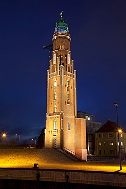 Simon-Loschen Lighthouse, Neuer Hafen Harbor, Bremerhaven, Bremen, Germany, Europe