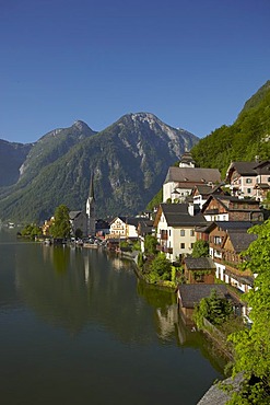 Hallstatt village, Salzkammergut, Upper Austria, Europe