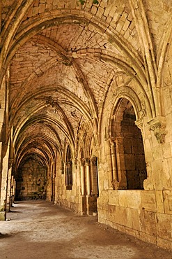 Gothic loggia in the Crusader fortress Crac, Krak des Chavaliers, Qalaat al Husn, Hisn, Syria, Middle East, West Asia