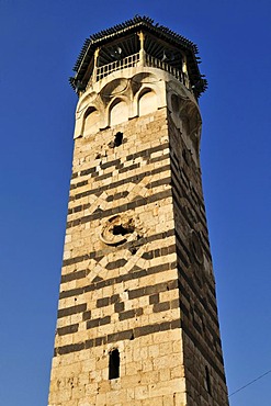 Historic minaret of Nuri, Nouri Mosque in Hama, Syria, Middle East, West Asia