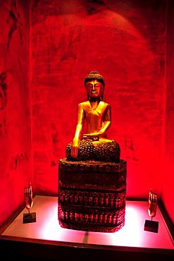 Buddha statue in the famous Buddha Bar night club, Beirut, Lebanon, Middle East, Orient