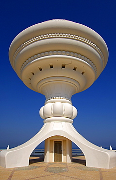 Sculpture of an incense vessel, Muscat, Sultanate of Oman, Middle East