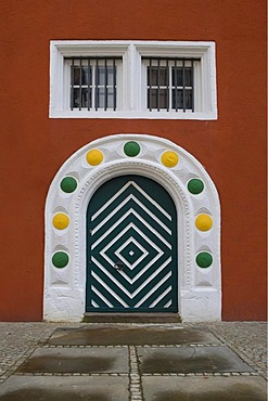 Entrance to Chancellor House, house of Heinrich Septimus von Praun, 16th Century, Wolfenbuettel, Lower Saxony, Germany, Europe