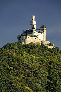 Marksburg Castle, Braubach, romantic Middle Rhine Valley, UNESCO World Heritage Site, Rhineland-Palatinate, Germany, Europe