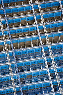 The gutted skyscraper of the Bayer AG company is being converted into a media facade with 3.5 million LED lamps, Leverkusen, North Rhine-Westphalia, Germany, Europe