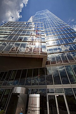 The KoelnTurm skyscraper in the MediaPark, Cologne, North Rhine-Westphalia, Germany, Europe