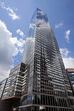 The KoelnTurm skyscraper in the MediaPark, Cologne, North Rhine-Westphalia, Germany, Europe