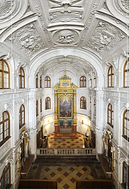 Court chapel, Muenchner Residenz royal palace, home of the Wittelsbach regents until 1918, Munich, Bavaria, Germany, Europe