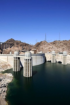 Hoover Dam, Lake Mead Reservoir, Nevada, USA, North America