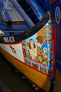 Traditional boat "Moliceiro", Canal central, Aveiro, Beiras region, Portugal, Europe