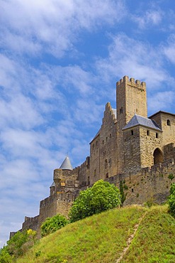 La Cite, medieval fortified town, Carcassonne, Aude, Languedoc-Roussillon, France, Europe