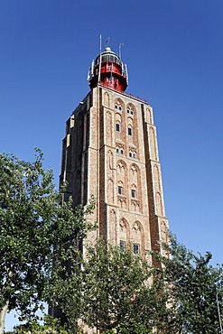 Historic church tower, today used as a lighthouse, Westkapelle, Walcheren peninsula, Zeeland province, Netherlands, Benelux, Europe