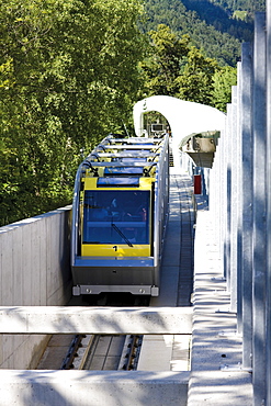 Hungerburgbahn, a hybrid funicular railway, Innsbruck, Tyrol, Austria, Europe