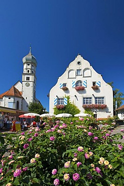 Parish church in Wasserburg am Bodensee, Lake Constance, Baden-Wuerttemberg, Germany, Europe