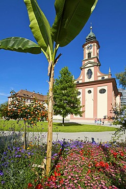 Church of Schloss Mainau castle on Mainau flowering island, Lake Constance, Baden-Wuerttemberg, Germany, Europe