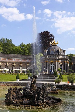 Upper cave, orangery, Sonnentempel sun temple, Neues Schloss castle, Eremitage park, Bayreuth, Upper Franconia, Franconia, Bavaria, Germany, Europe