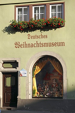 Deutsches Weihnachtsmuseum, German Christmas museum, Rothenburg ob der Tauber, Romantic Road, Middle Franconia, Franconia, Bavaria, Germany, Europe