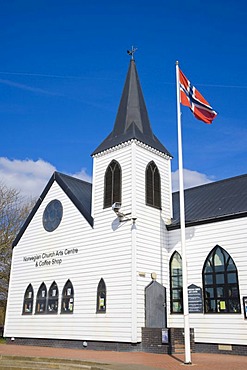 Norwegian Church Arts Centre and Coffee Shop, Cardiff Bay, Cardiff, Caerdydd, South Glamorgan, Wales, United Kingdom, Europe