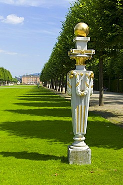 Palace gardens, Schloss Schwetzingen castle, 18th century, Schwetzingen, Baden-Wuerttemberg, Germany, Europe