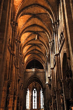 Gothic church with a vaulted ceiling, 14th century, Sebalduskirche church, Sebalder Platz, Nuremberg, Middle Franconia, Bavaria, Germany, Europe