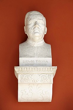 Bust, Ludwig Thoma, writer, Ruhmeshalle, Hall of Fame, Theresienwiese, Munich, Bavaria, Germany, Europe