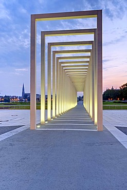 Portico, entrance to the site of the Federal Garden Show in 2009, Schwerin, Mecklenburg-Western Pomerania, Germany, Europe