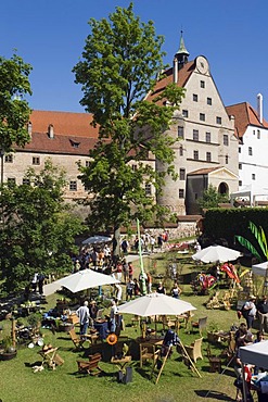 Garden Festival at Burg Trausnitz Castle, Landshut, Bavaria, Germany, Europe