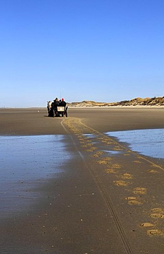 Carriage on the beach, Juist, Lower Saxony, Germany, Europe