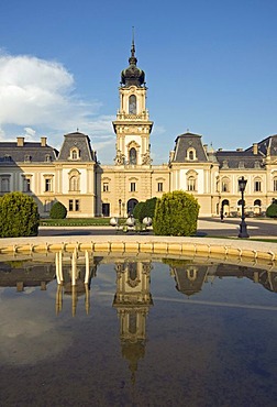 Baroque Festetics Palace Garden, Helikon Castle Museum, in Keszthely at Lake Balaton, Hungary, Europe