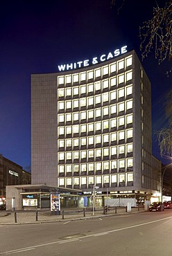 High-rise office building, Kurfuerstendamm street, Charlottenburg district, Berlin, Germany, Europe