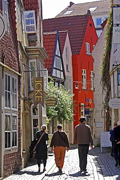 Schnoorviertel quarter, Bremen, Germany, Europe