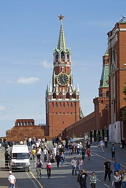 Moscow Kremlin and Spasskaya Saviour tower, Moscow, Russia