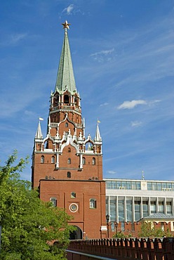 Troitskaya Tower of Moscow Kremlin, Moscow, Russia