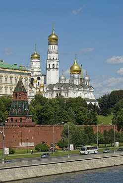 View of the Russian Orthodox church on the territory of Moscow Kremlin, Moscow, Russia