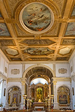 Old city, Saint George church interior, Piran, Slovenia, Europe