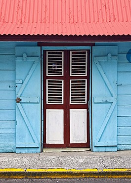 House in Pointe-Noire, detail, west coast of Basse-Terre, Guadeloupe, French Antilles, Lesser Antilles, Caribbean