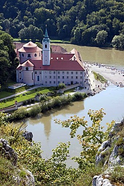 Weltenburg Abbey, Weltenburg, Kelheim, Lower Bavaria, Bavaria, Germany, Europe