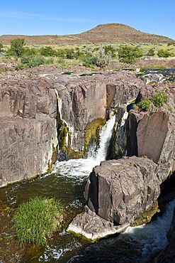 Gorge with a waterfall in the Palmwag Concession, Namibia, Africa