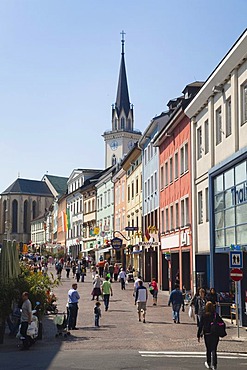 Main square with St. Jakob parish church, pedestrian zone, Villach, Carinthia, Austria, Europe