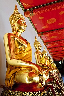 Largest collection of Buddha statues, Wat Pho, Bangkok, Thailand, Asia