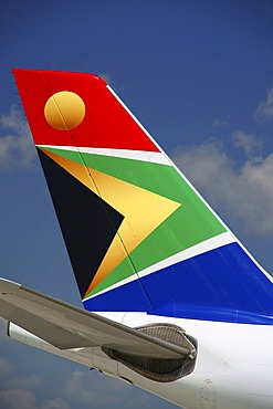 Airplane, tail unit, South African, SA, Airbus A 340