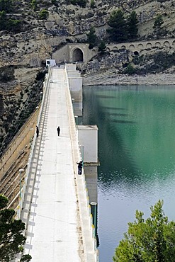 Embalse del Rio Amadorio, reservoir of the Rio Amadorio river, dam, Villajoyosa, Vila Joiosa, Costa Blanca, Alicante province, Spain, Europe