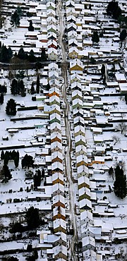 Aerial view, Zechenkolonie colliery settlement, Unna, Ruhrgebiet region, North Rhine-Westphalia, Germany, Europe