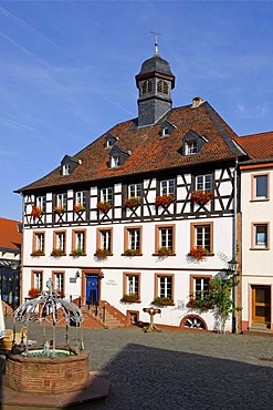 Town hall, Rathausplatz, town hall square, Ottweiler, Saarland, Germany, Europe