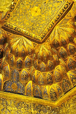 Gold plated cupola in the Mausoleum of Sheik Safi ad-Din, Ardabil, Iran, Persia, Asia