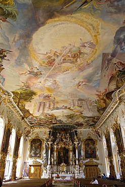 Interior of the Maria de Victoria asam church, Ingolstadt on Danube River, Bavaria, Germany, Europe