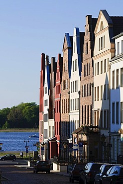 Gables of the old town, Rostock, Mecklenburg-Western Pomerania, Germany, Europe