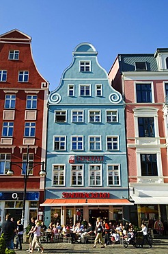 Shopping street Kroepeliner Strasse, pedestrian area, old town, Hanseatic city of Rostock, Mecklenburg-Western Pomerania, Germany, Europe